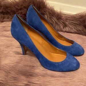 J. Crew blue heels size 10